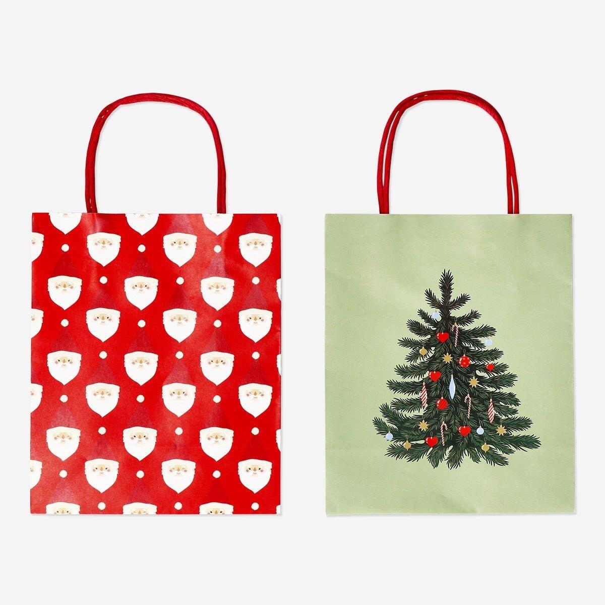 Multicolour gift bags with christmas motifs - 2 pcs