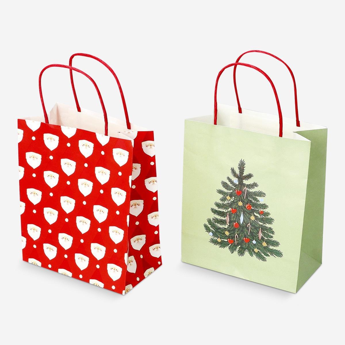 Multicolour gift bags with christmas motifs - 2 pcs