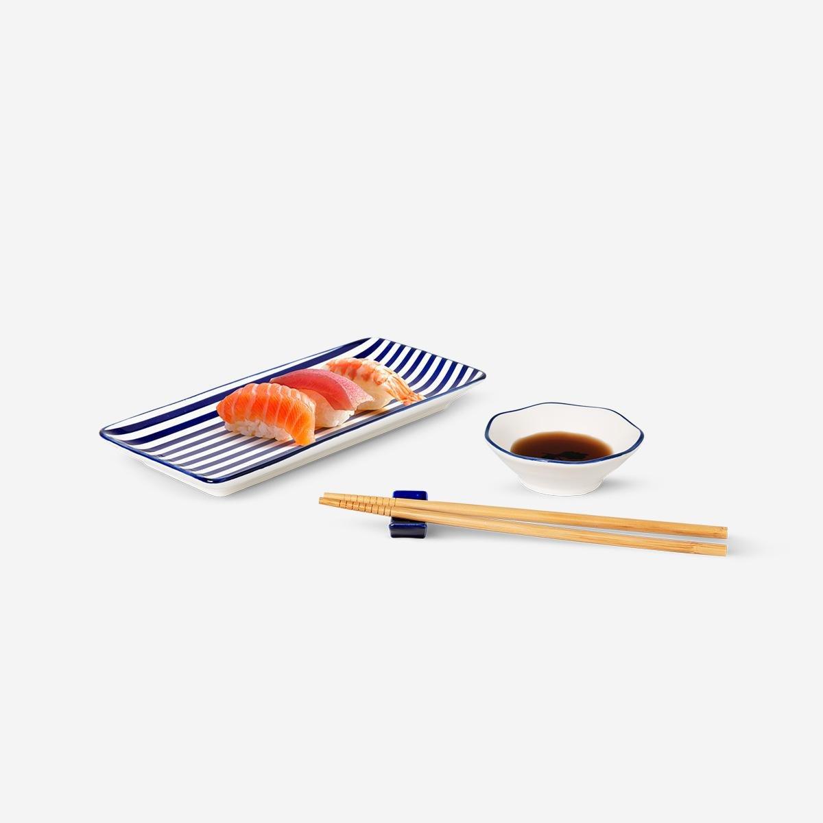 Multicolour sushi set for two people