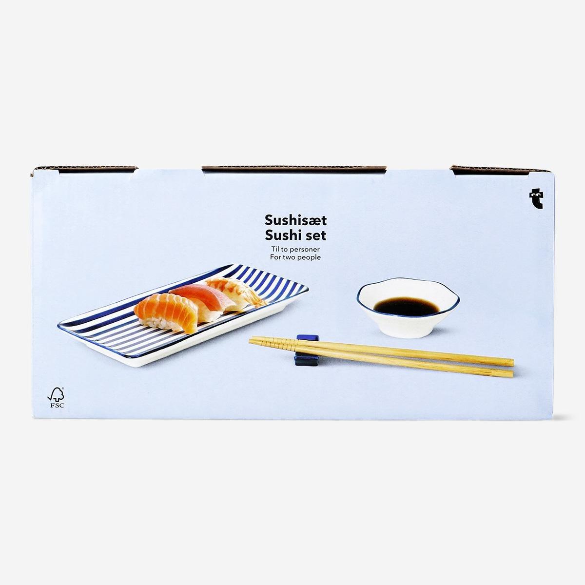 Multicolour sushi set for two people