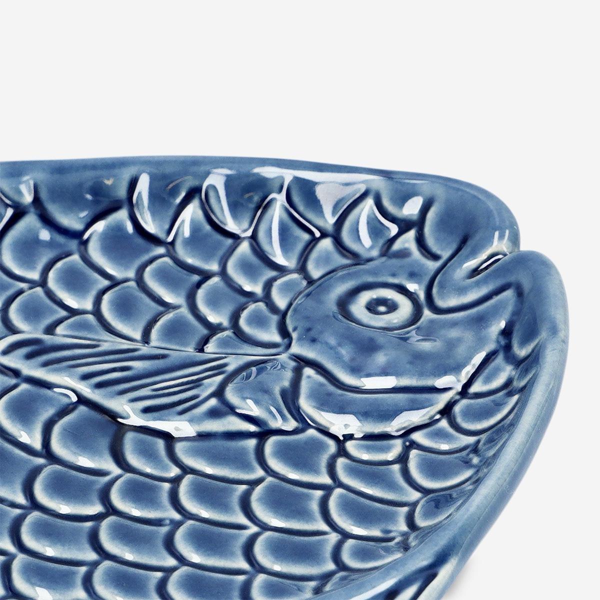 Navy fish shaped plate