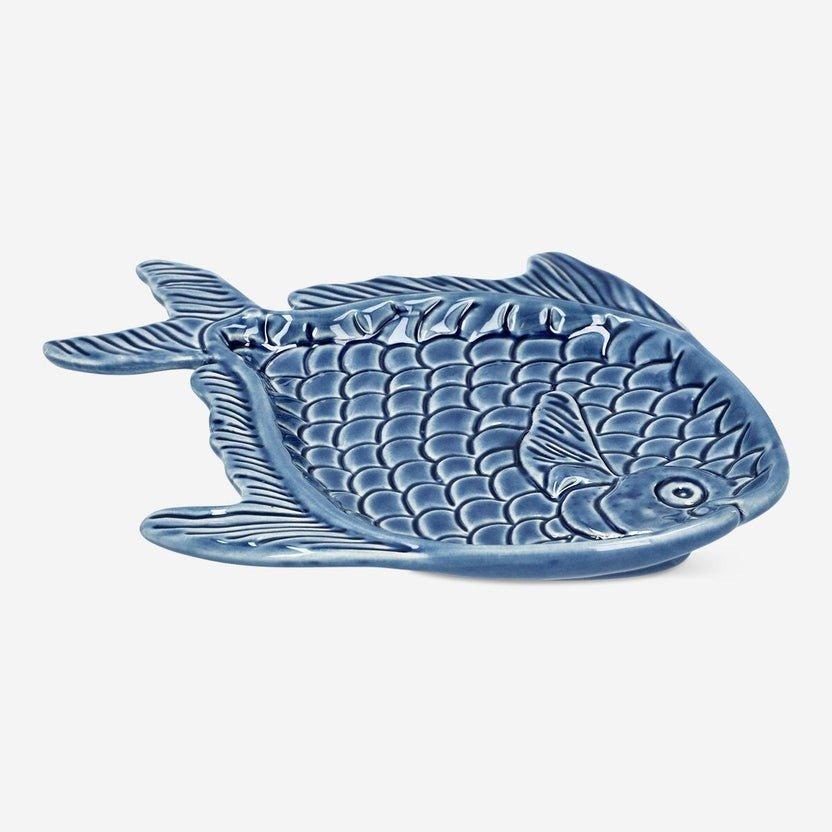 Navy fish shaped plate