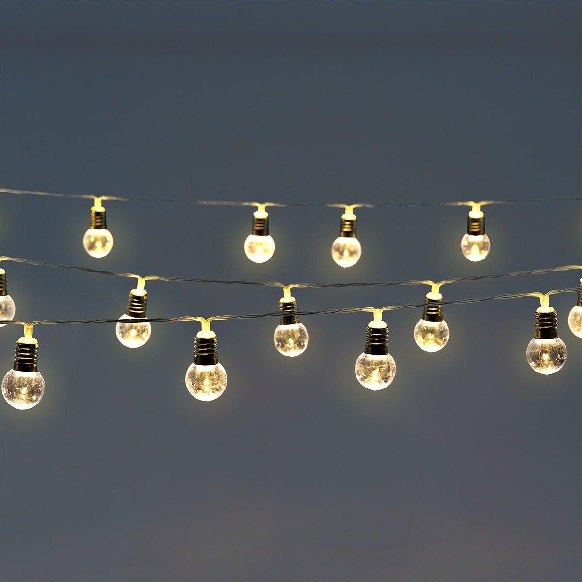Multicolour Outdoor String Lights With Clear Bulbs - 390 Cm