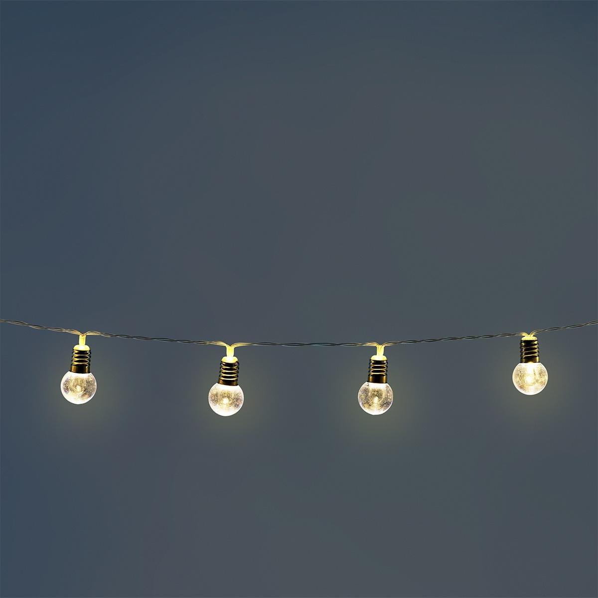 Multicolour Outdoor String Lights With Clear Bulbs - 390 Cm