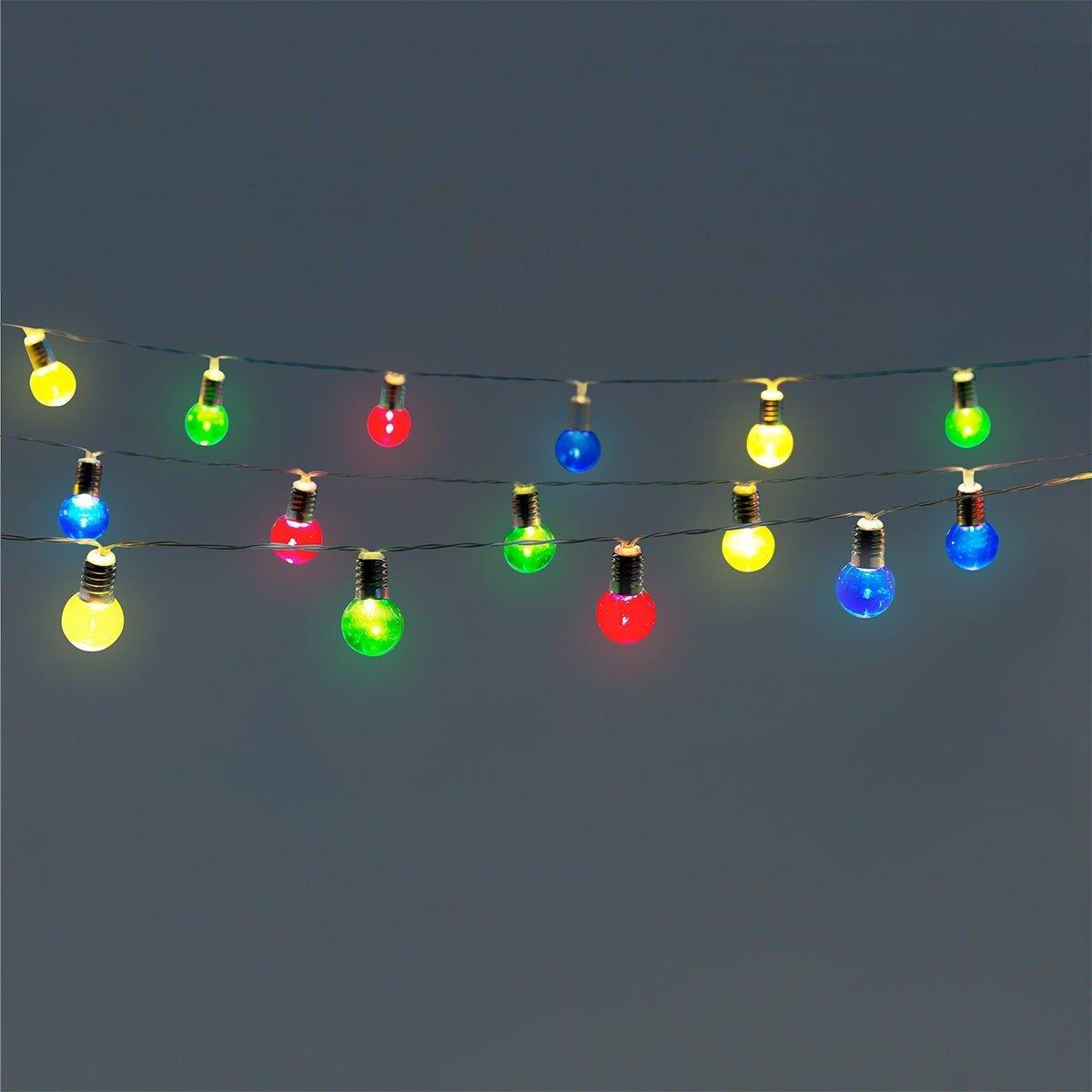 Multicolour string lights for outdoor use - 390 cm