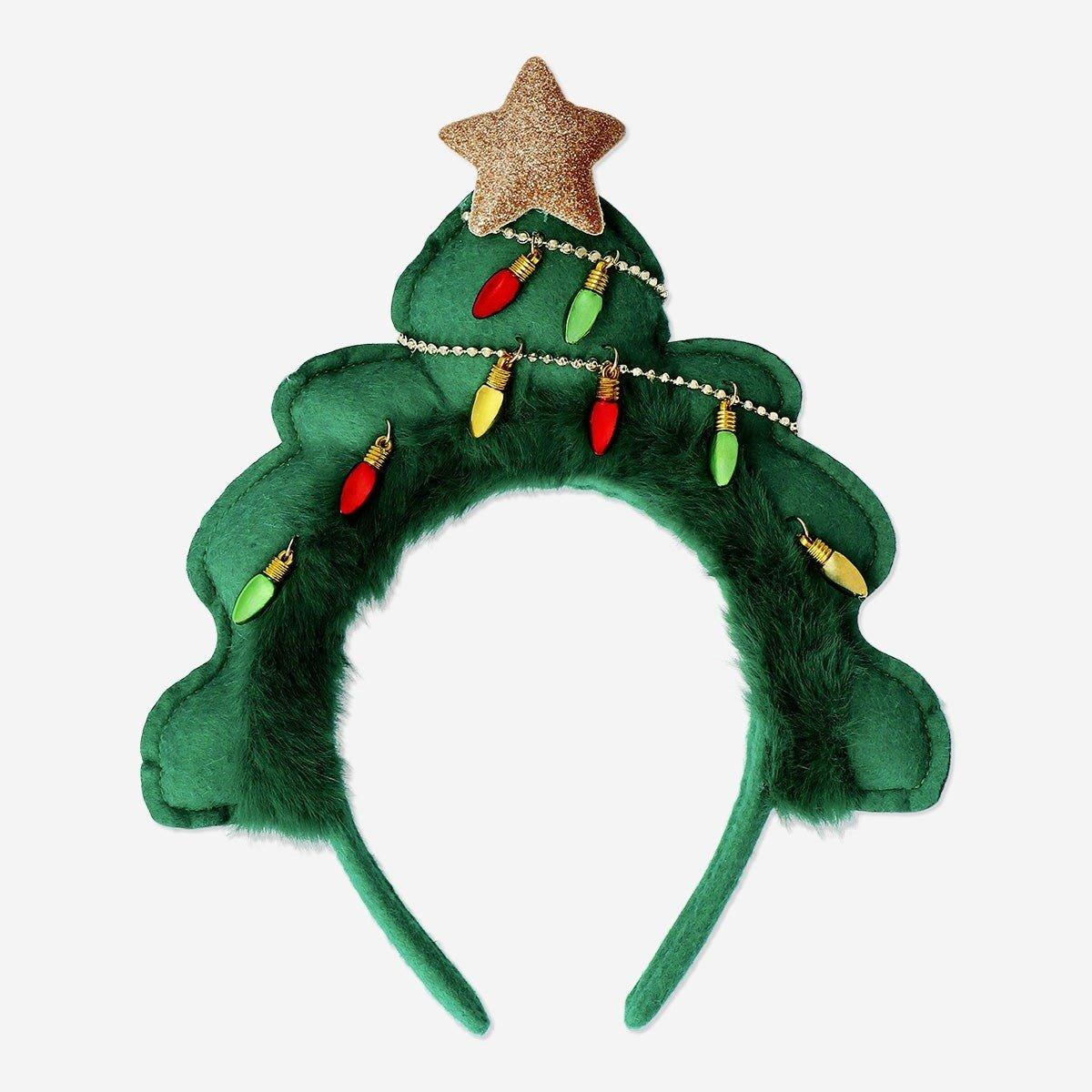 Green christmas tree hairband - for adults