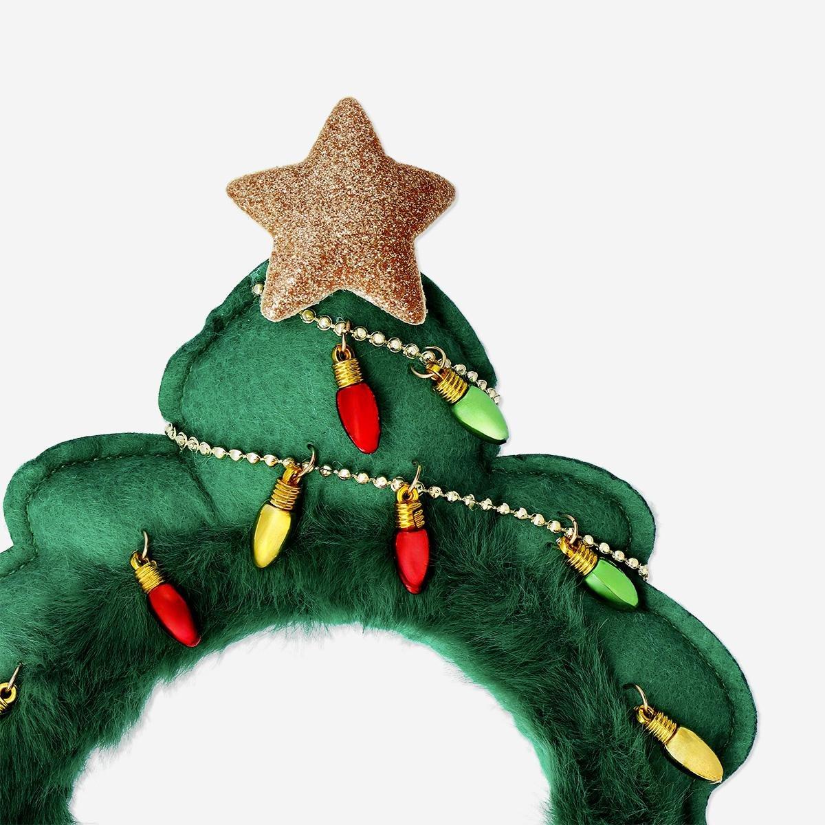 Green christmas tree hairband - for adults