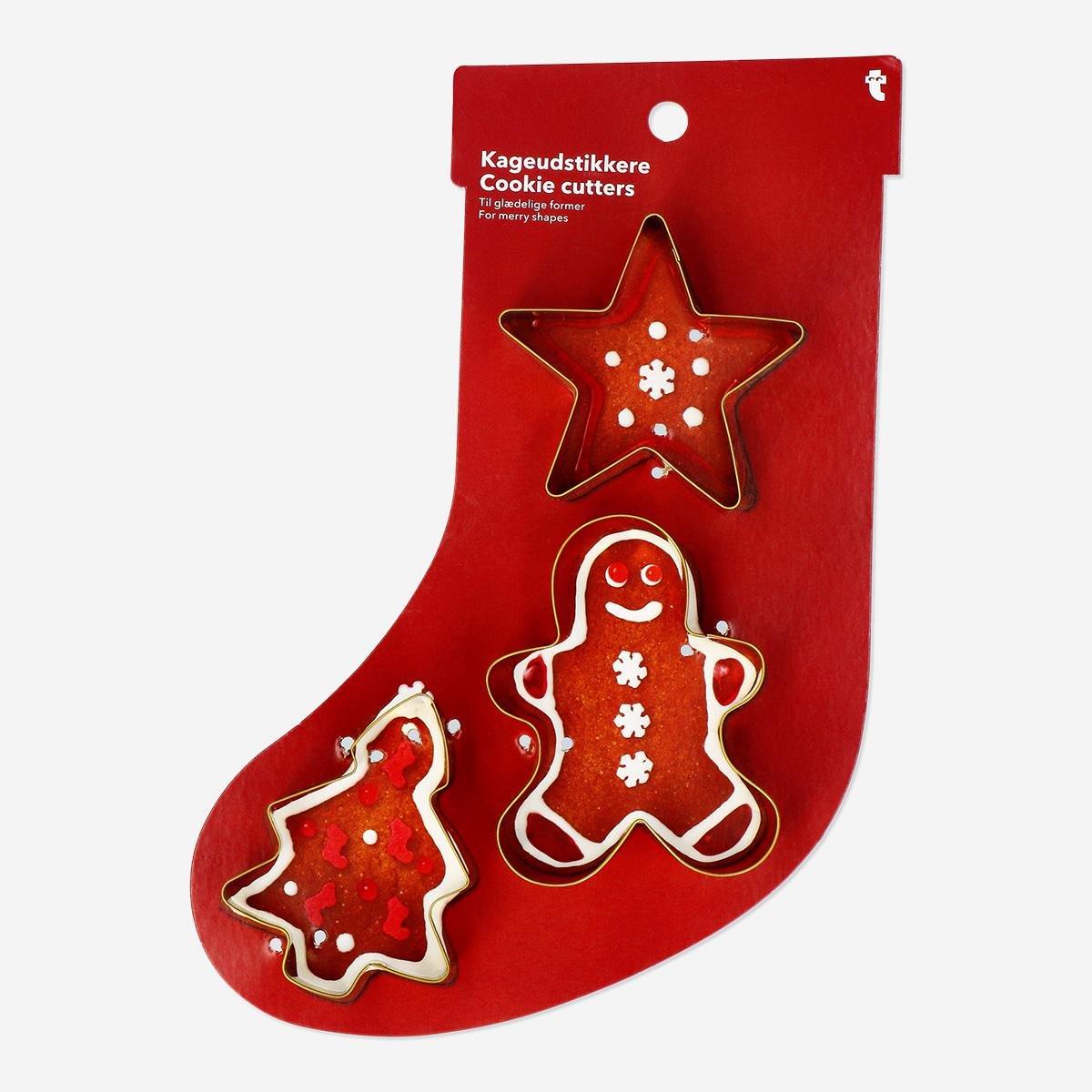 Gold Cookie Cutters - 3 Pcs