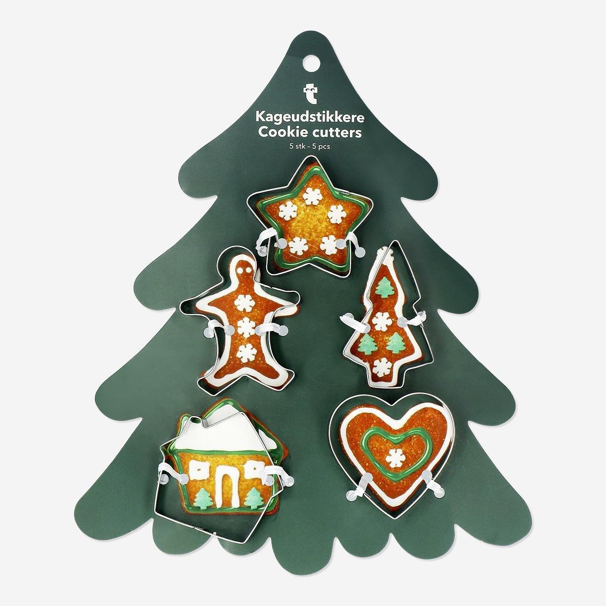 Silver Cookie Cutters - 5 Pcs