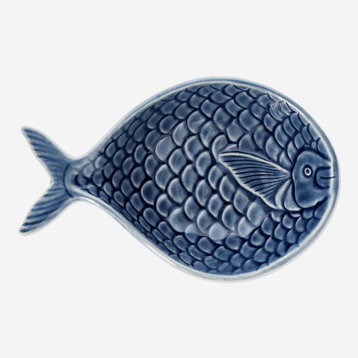 Navy fish shaped bowl - small