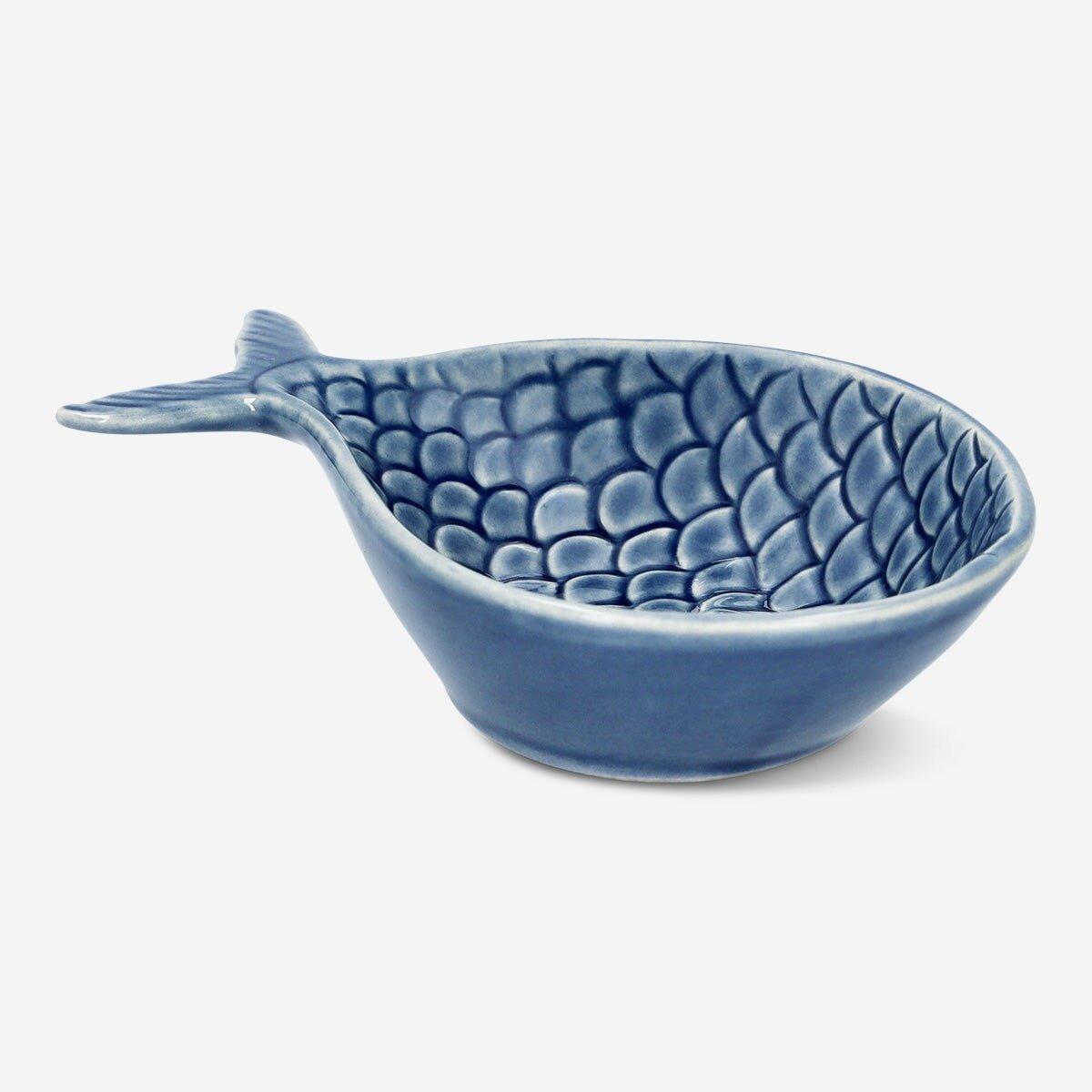 Navy fish shaped bowl - small
