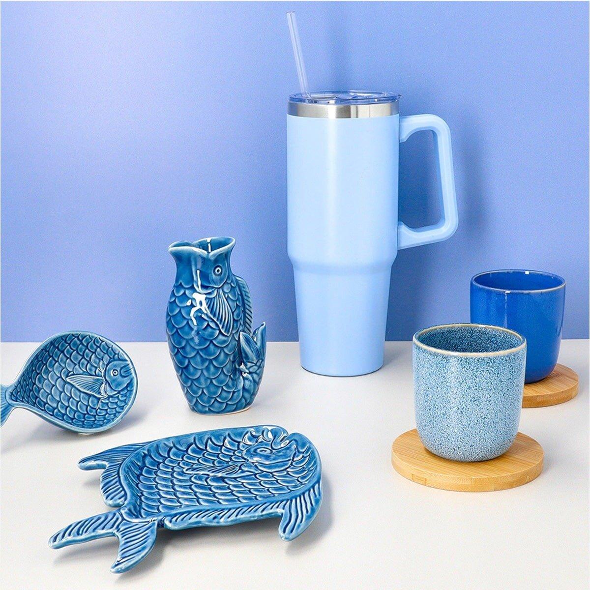 Navy fish shaped bowl - small