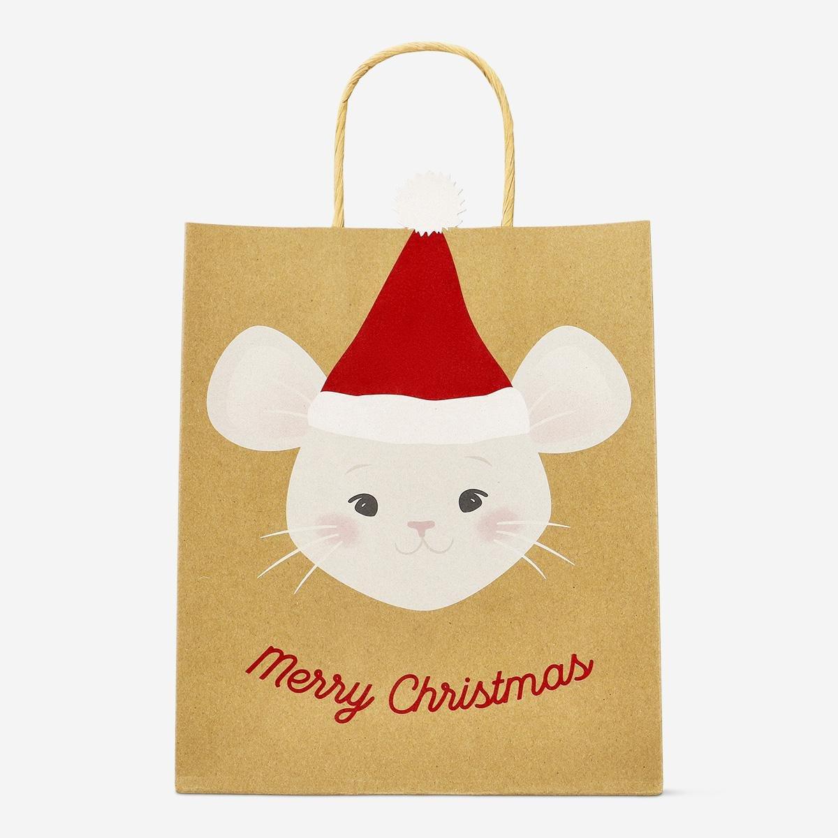 Multicolour mouse shaped gift bag