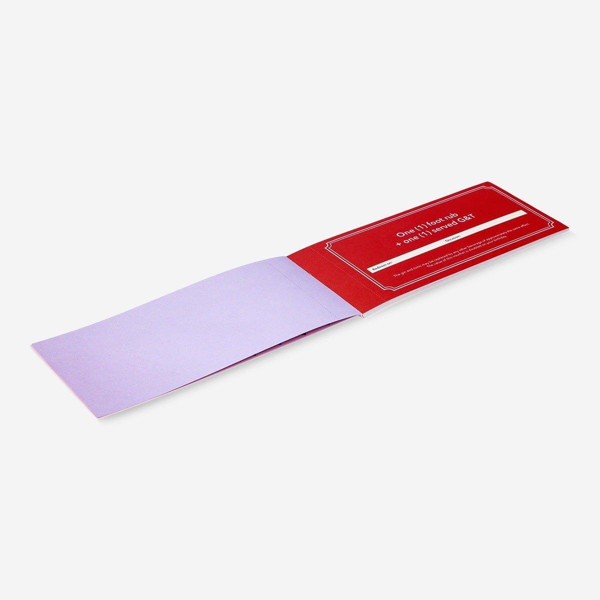 Pink valentine's themed vouchers