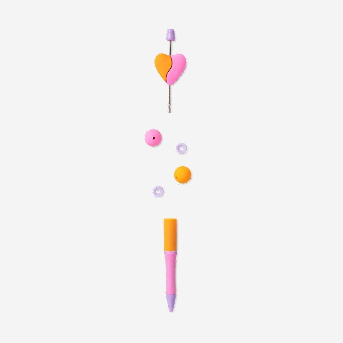 Multicolour ballpoint pen with removable decorations