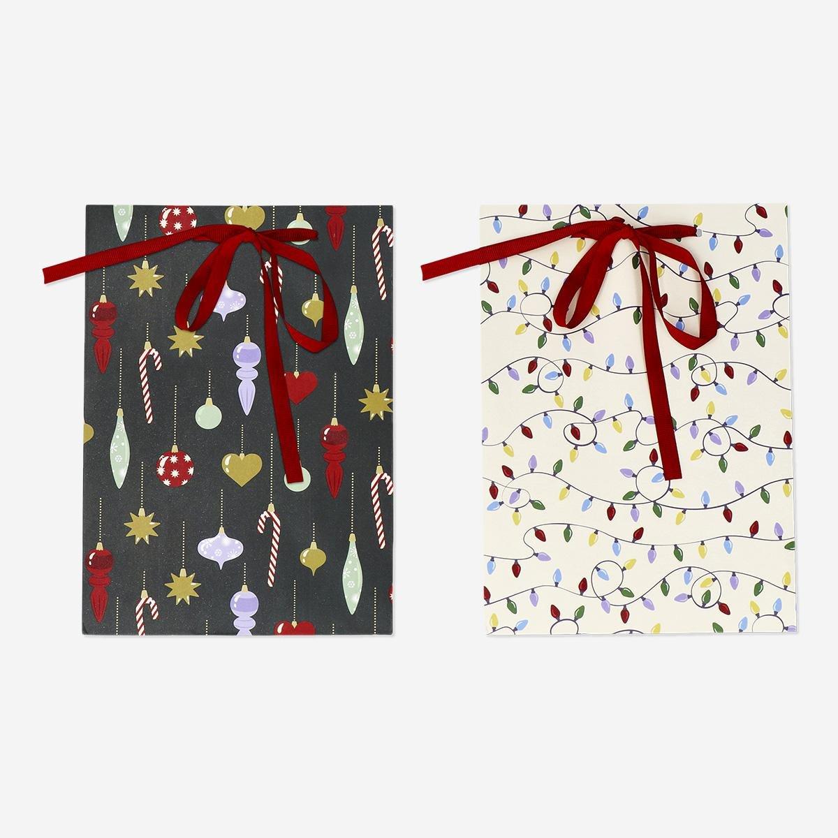 MULTI Gift bags with Christmas designs - 2 pcs