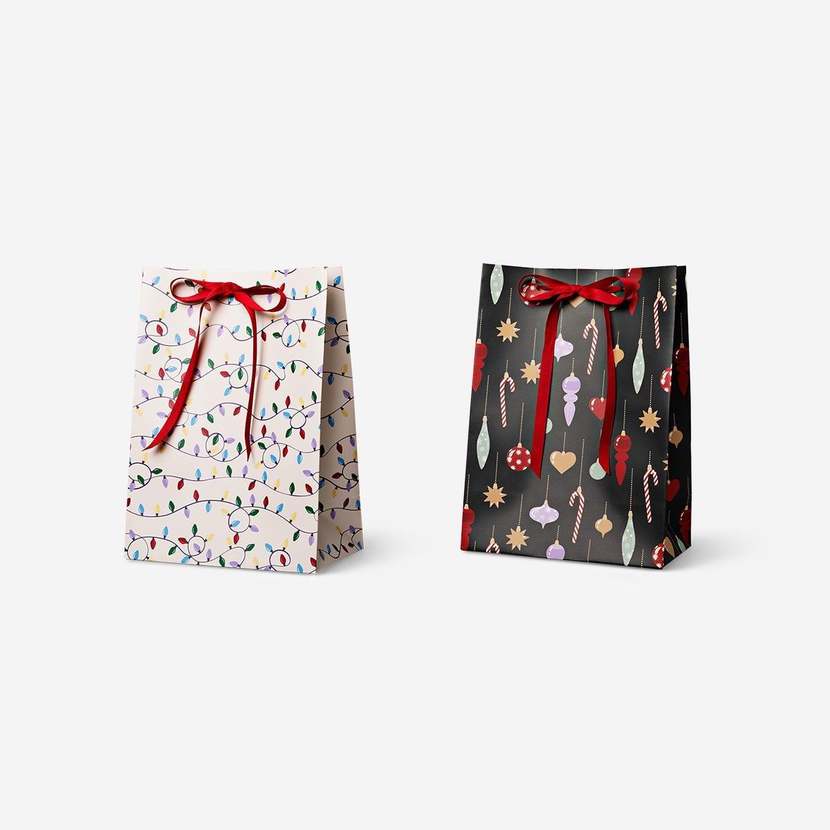 MULTI Gift bags with Christmas designs - 2 pcs