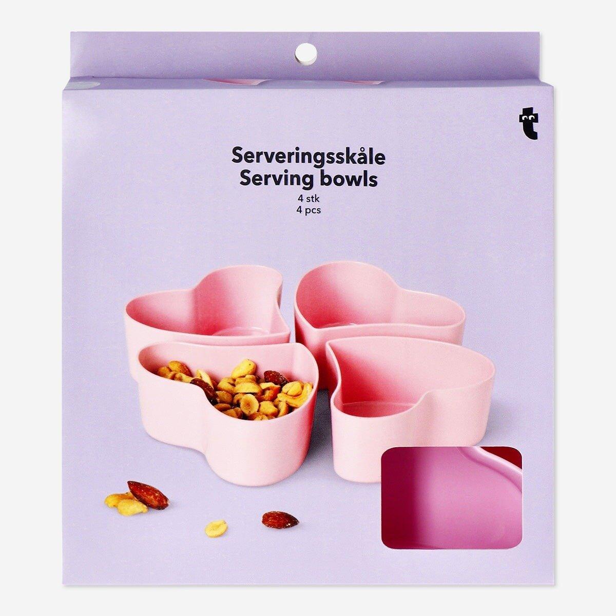Pink set of serving bowls - 4 pcs