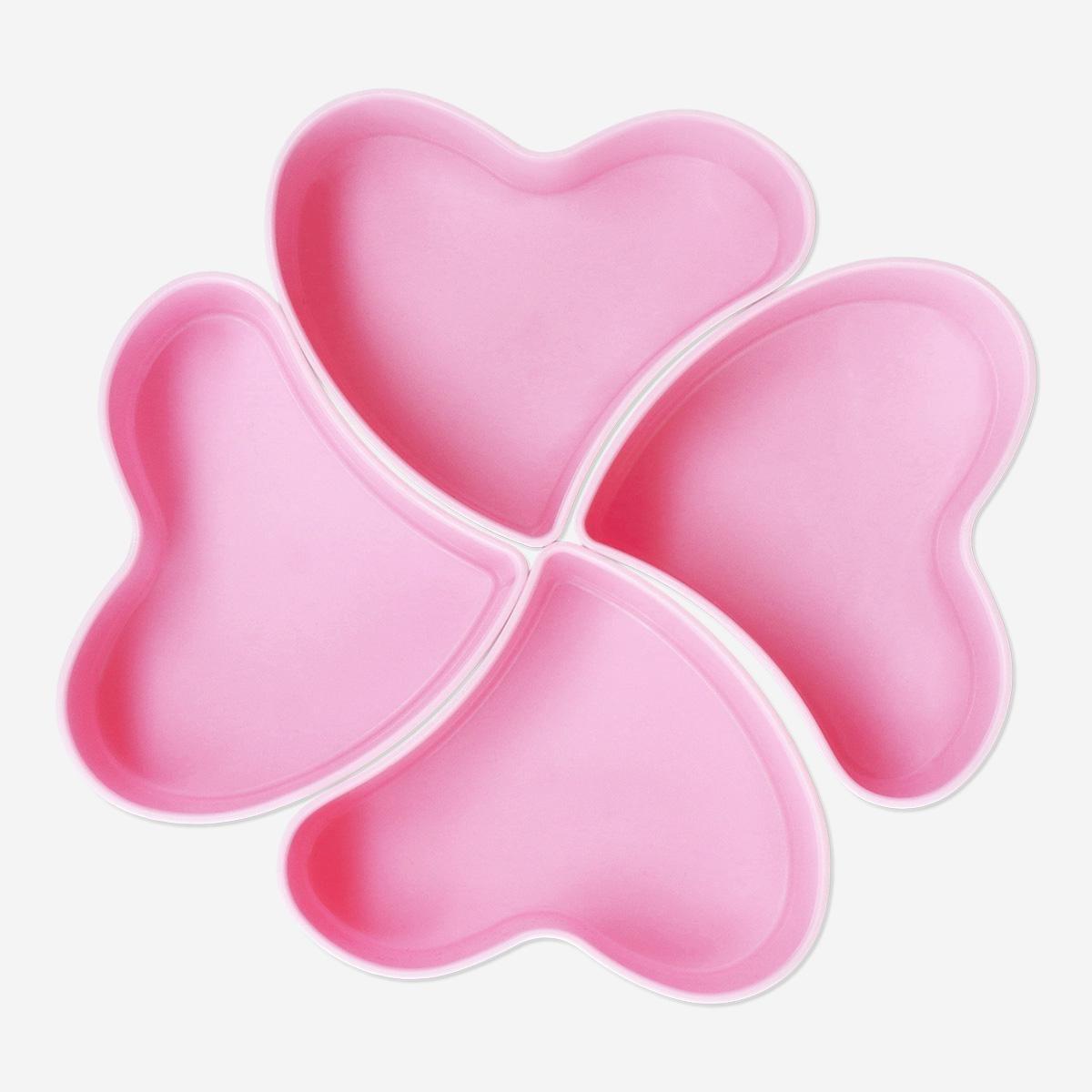 Pink set of serving bowls - 4 pcs