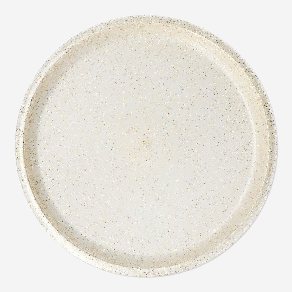 Gold new year plates - 4 pcs