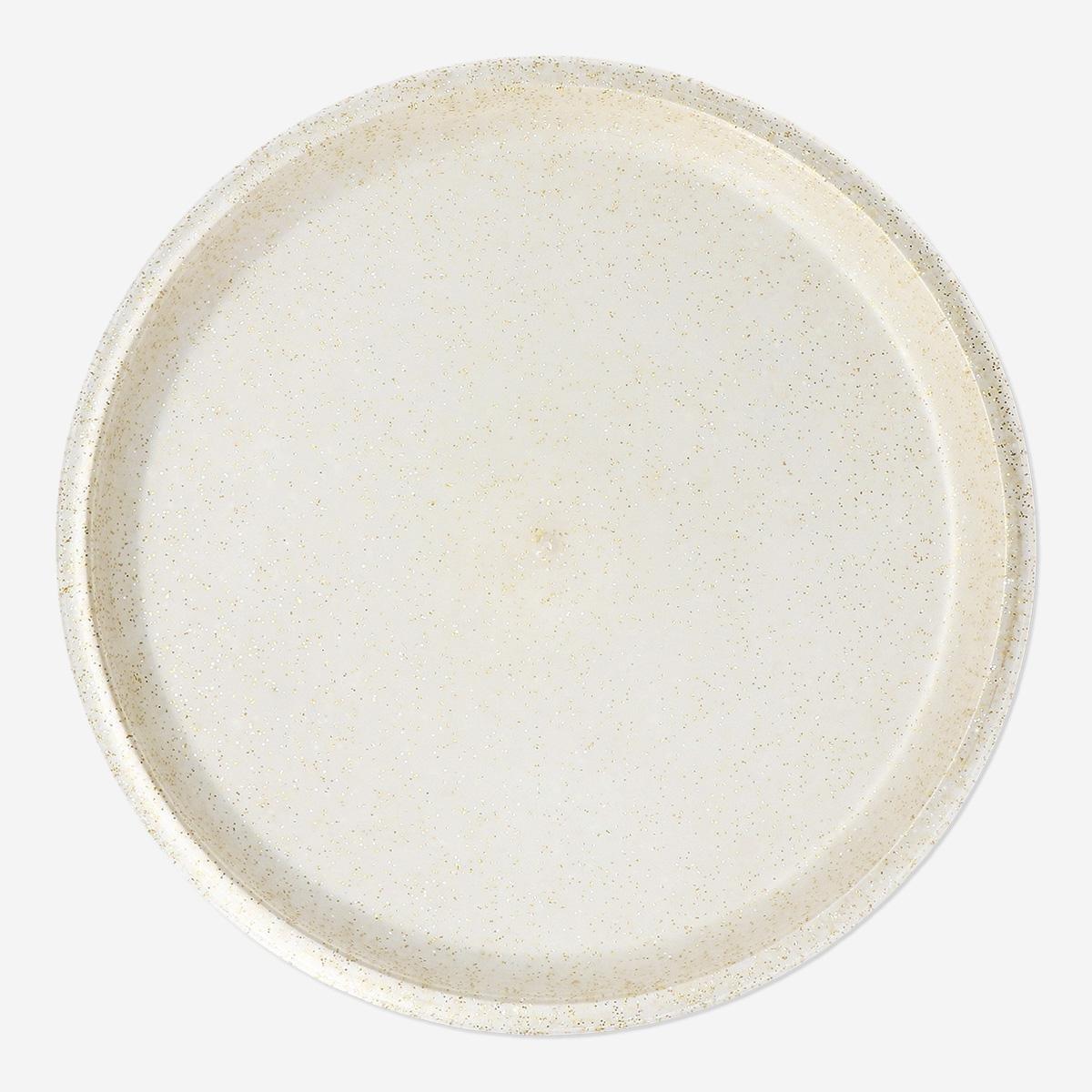 Gold new year plates - 4 pcs