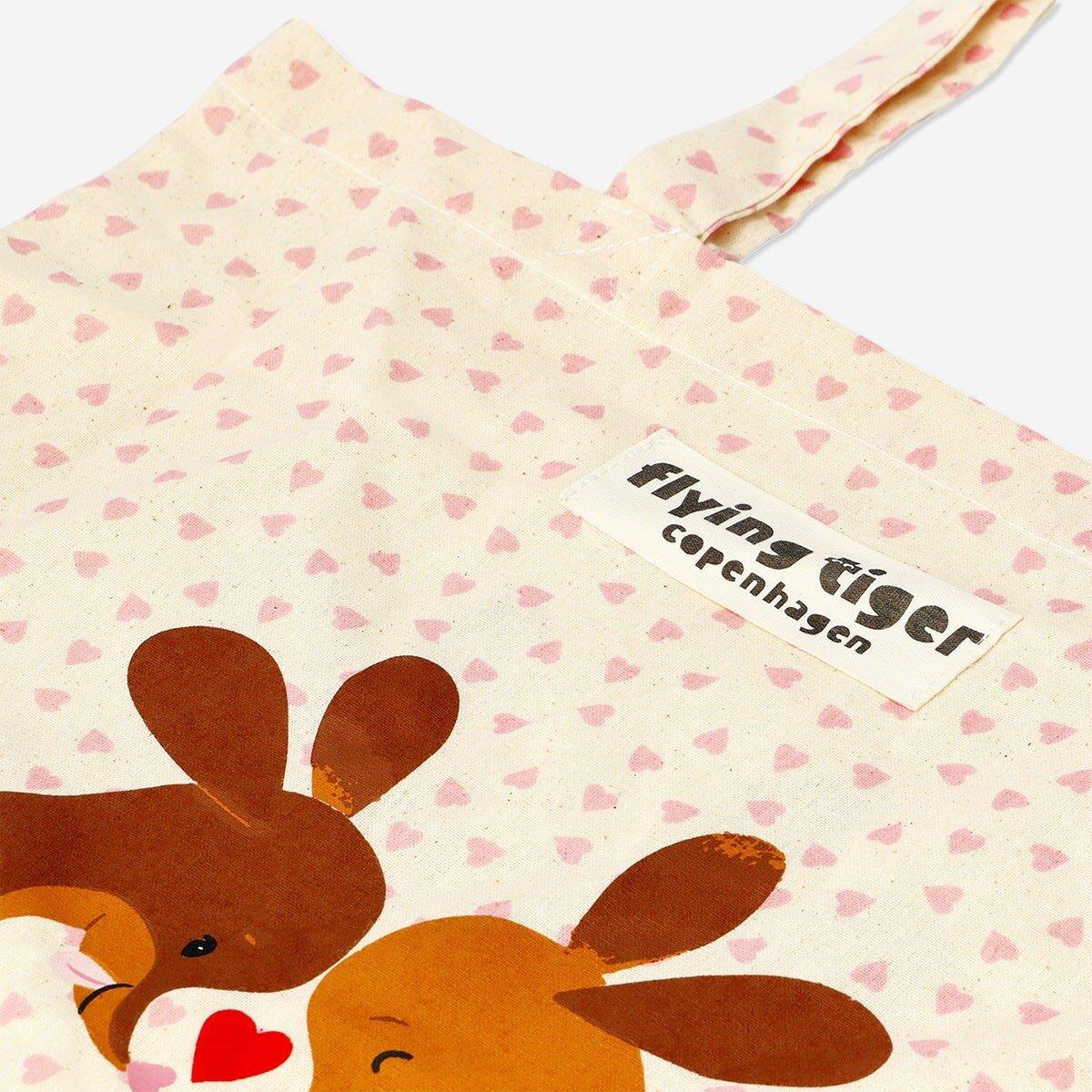 Multicolour sausage dog tote bag
