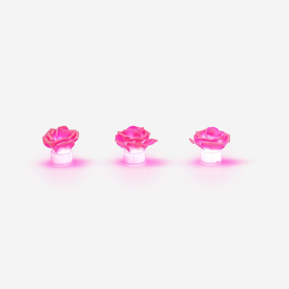 Pink set of 3 decorative candles