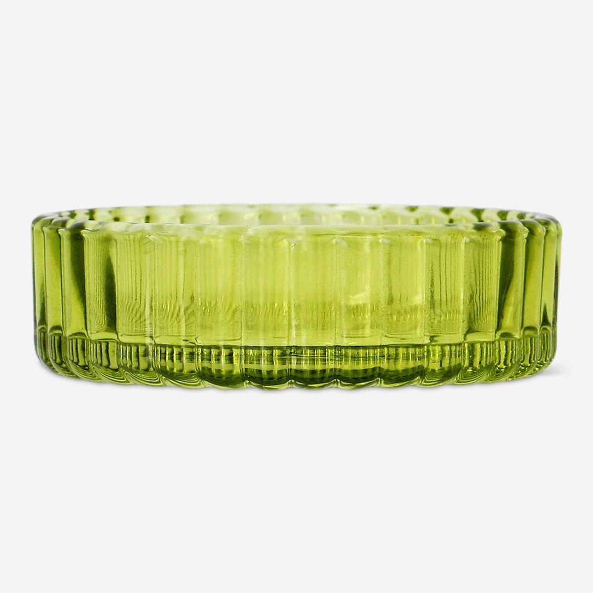 Green stackable trinket tray for jewellery