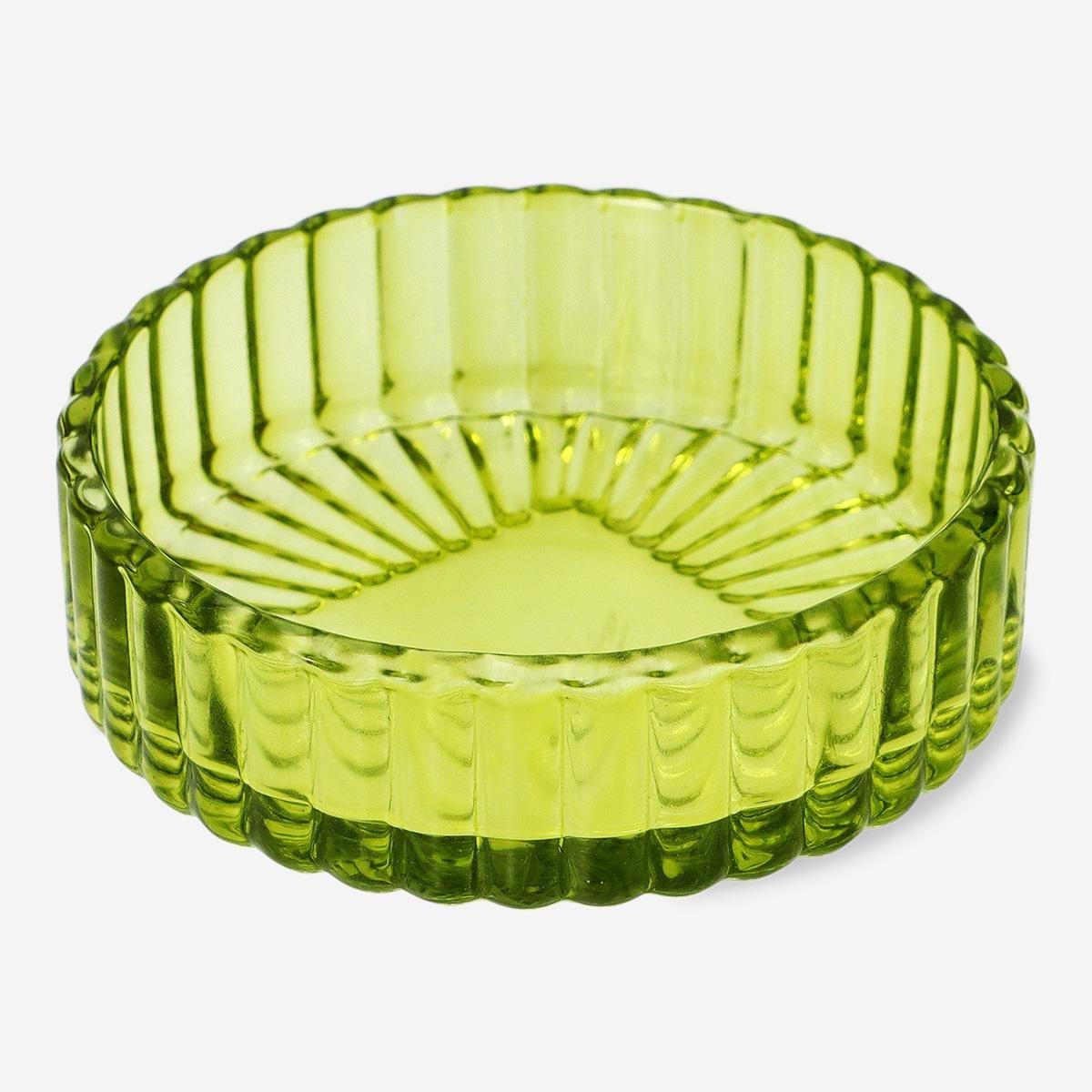 Green stackable trinket tray for jewellery