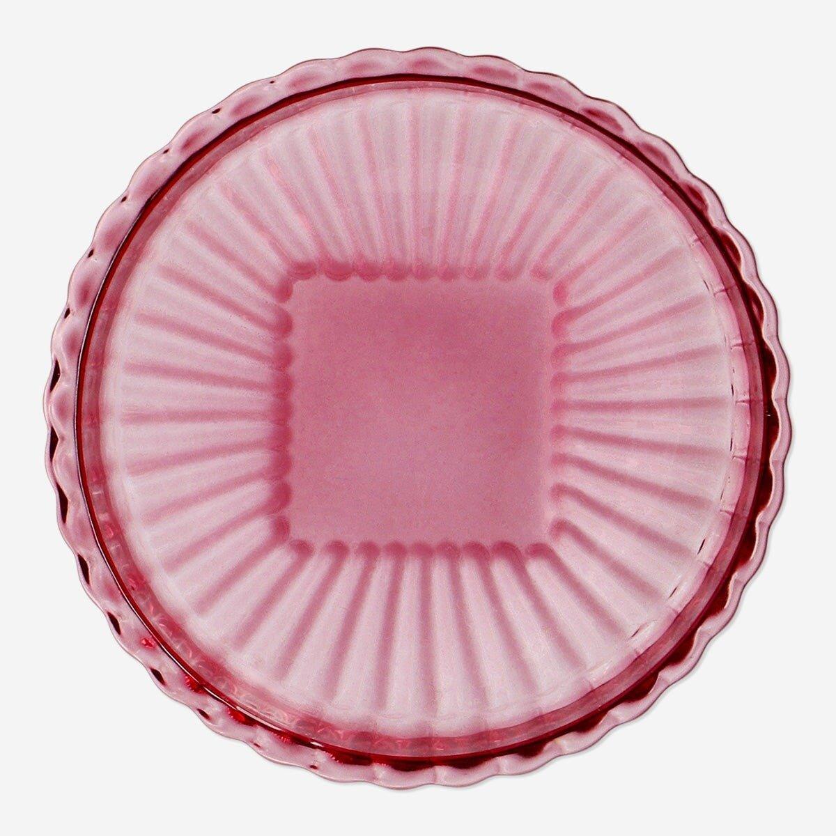 Pink stackable trinket tray for jewellery