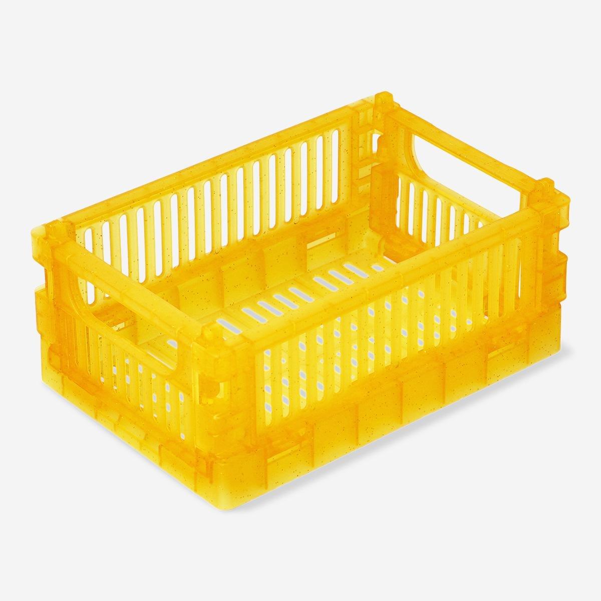 Orange foldable storage box - small