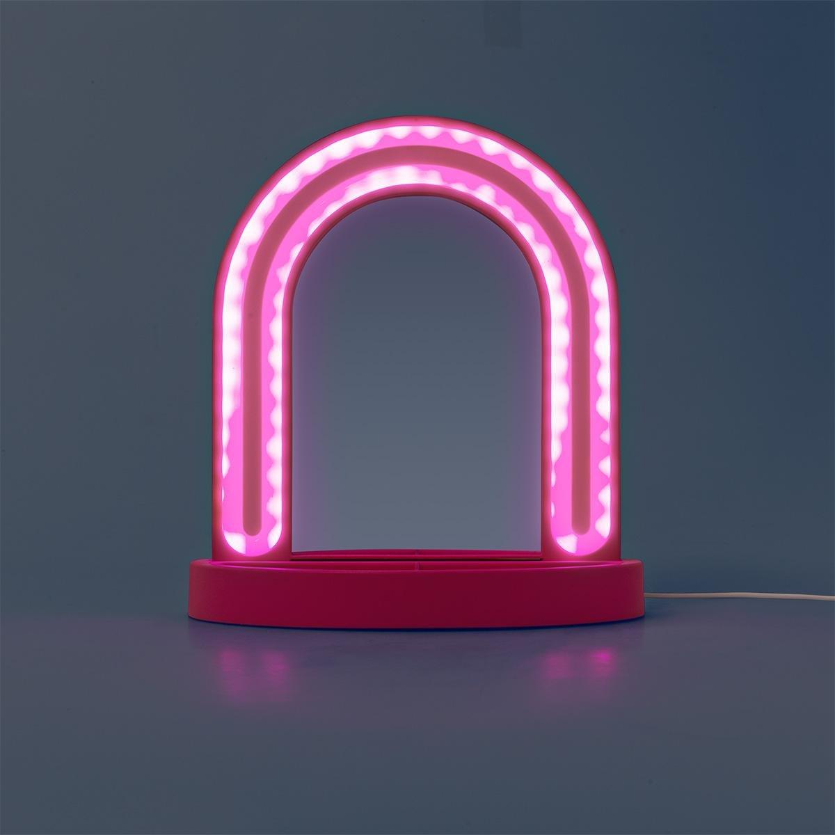 Pink Glowing Led Mirror