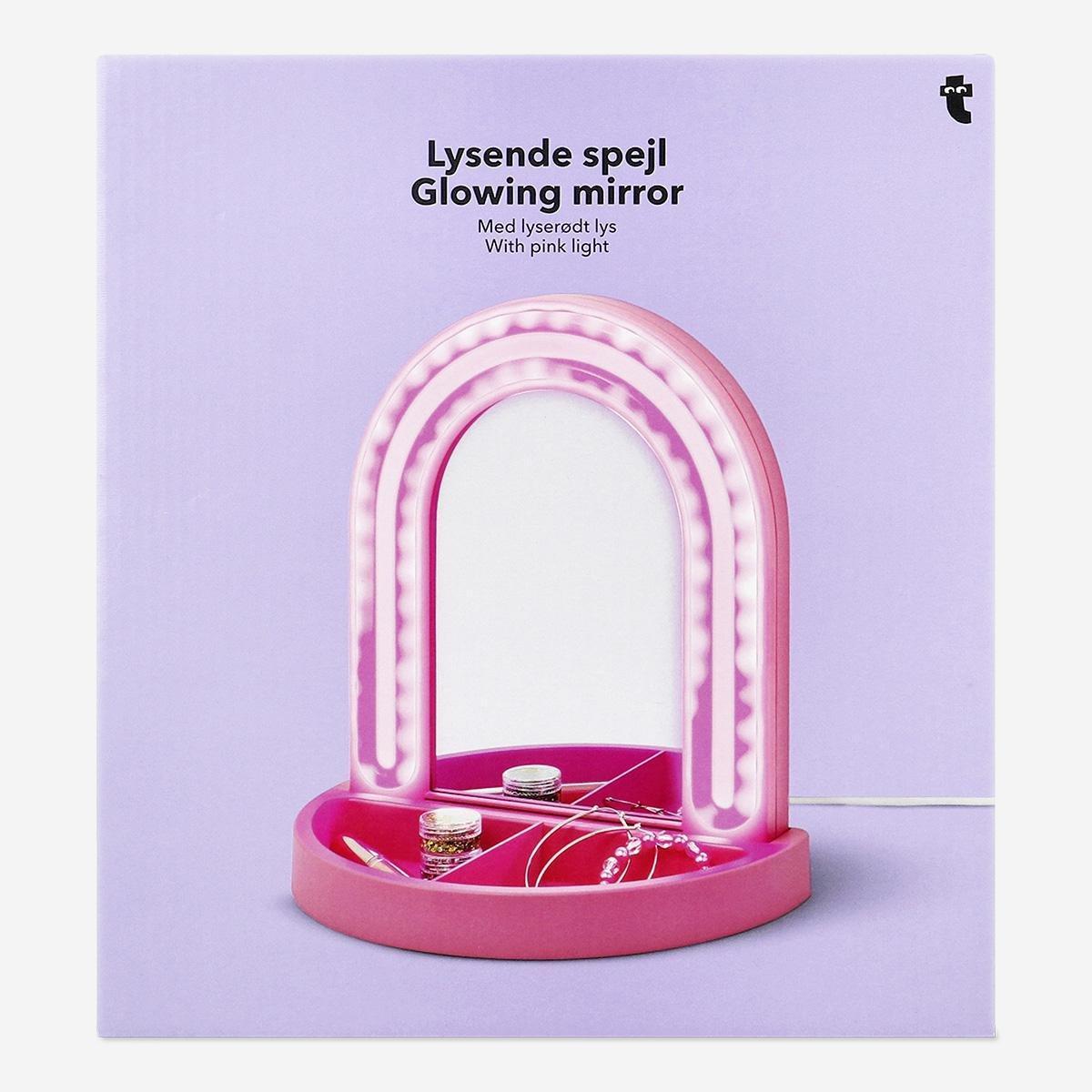 Pink Glowing Led Mirror