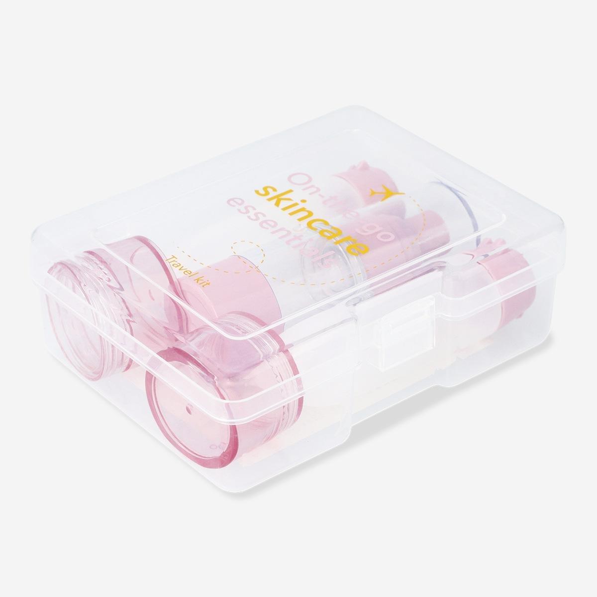 Pink travel set in a box - 5 pcs