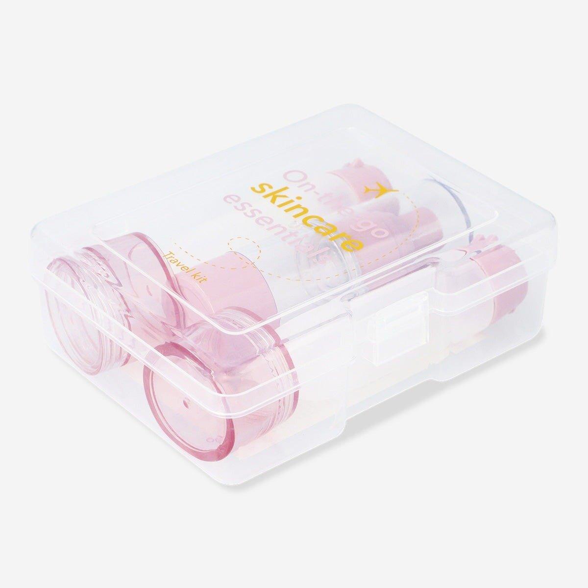 Pink travel set in a box - 5 pcs