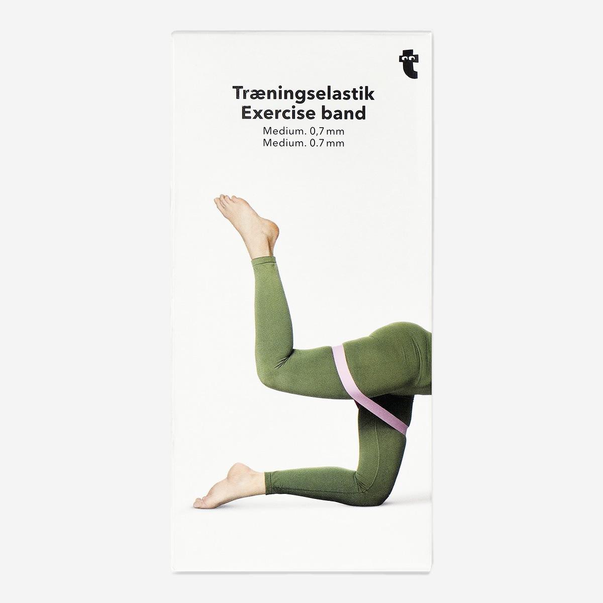 Pink exercise band - medium resistance