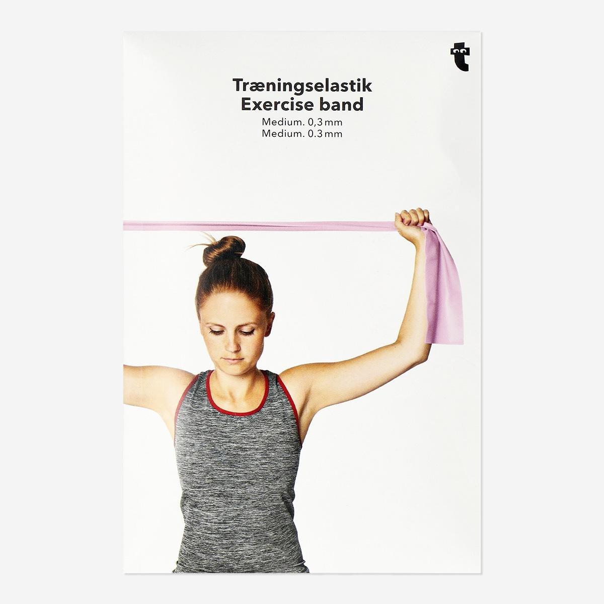 Pink exercise band - medium resistance