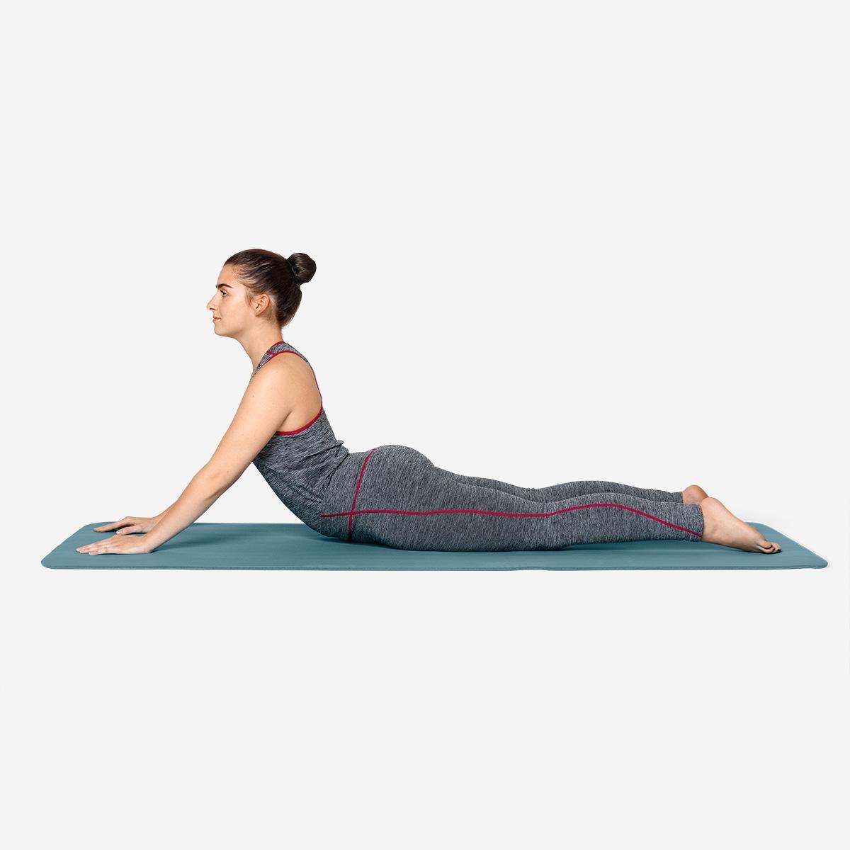Green exercise mat with carry strap