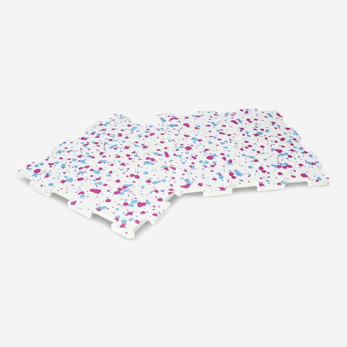 Multicolour floor mat with splash pattern