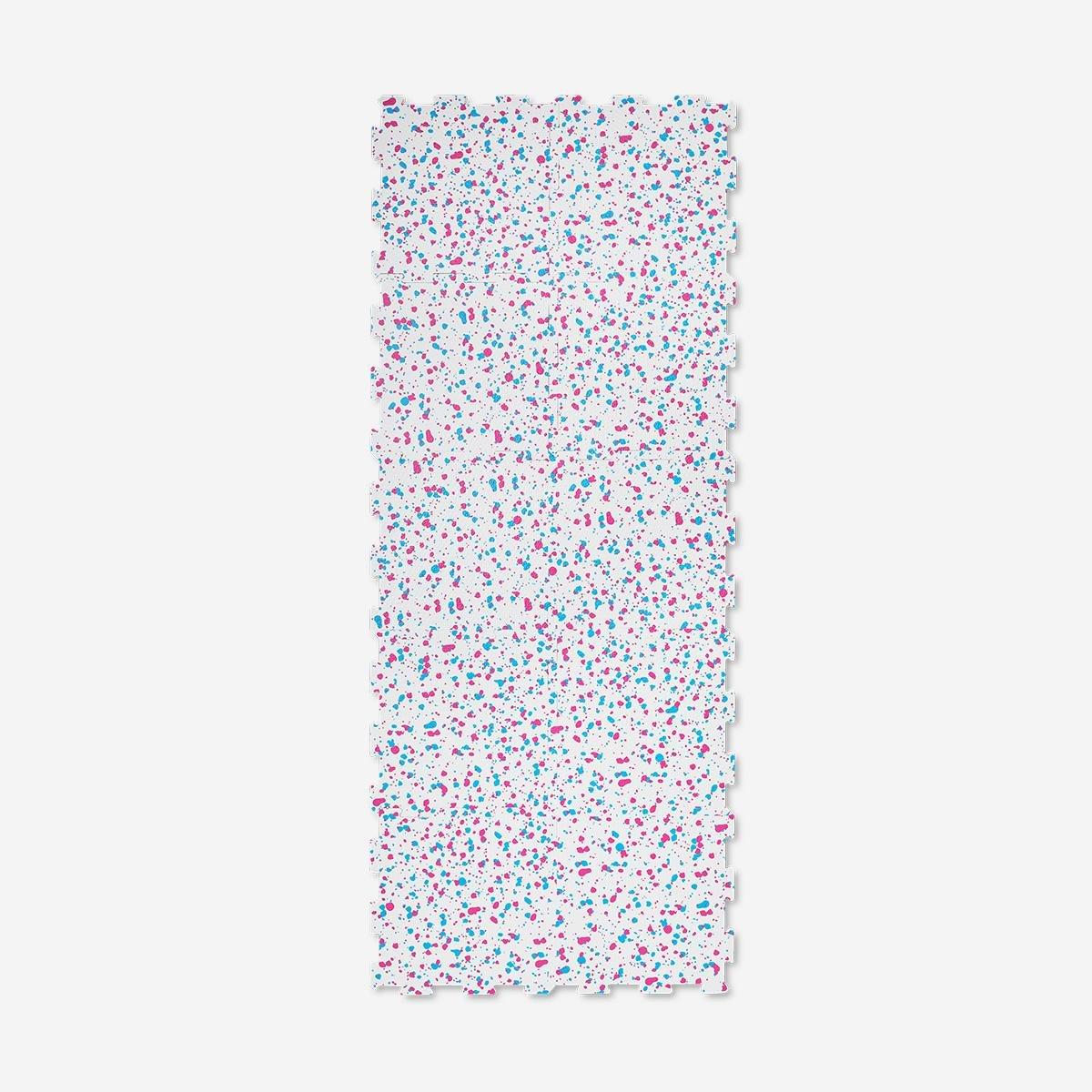 Multicolour floor mat with splash pattern