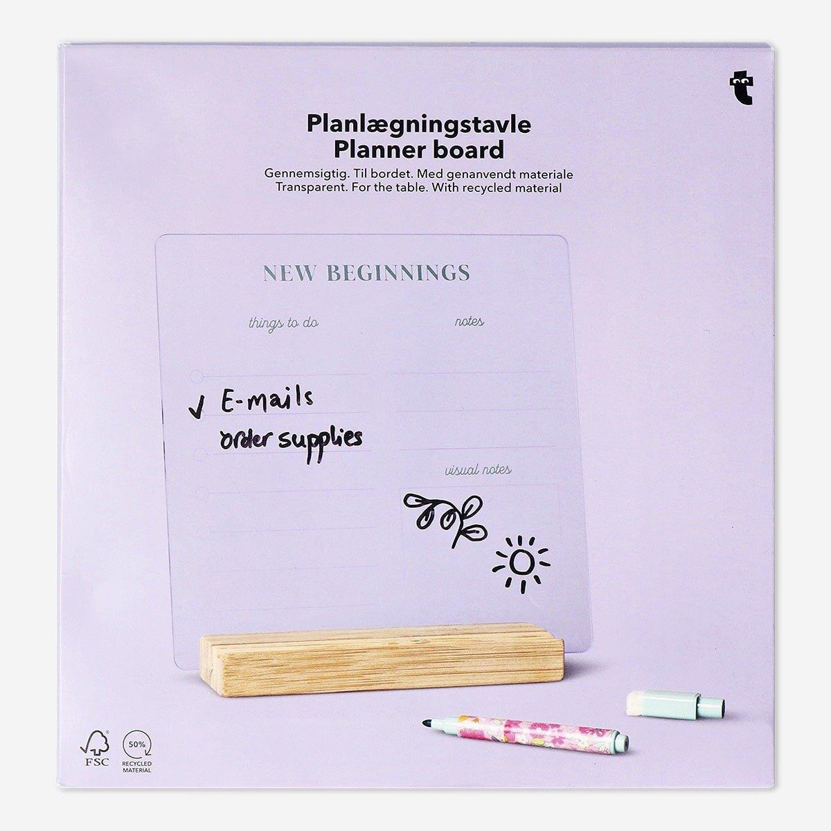 Multicolour floral acrylic planner board