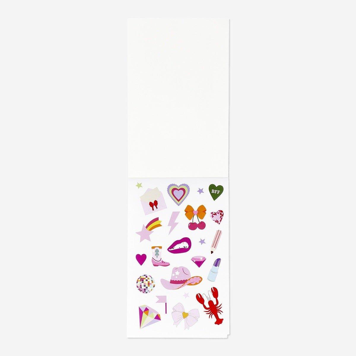 Multicolour icon sticker sheets - 20 pcs