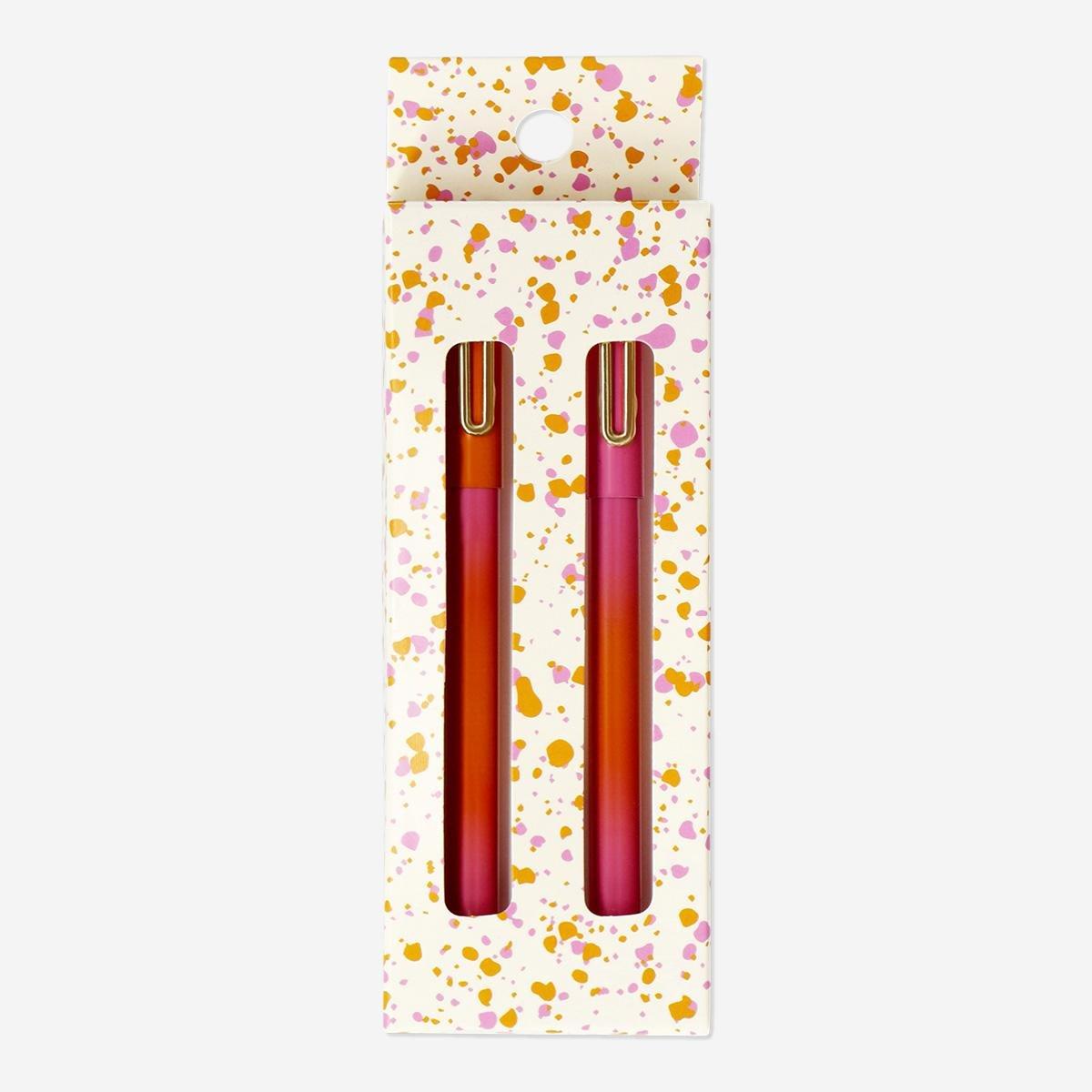 Multicolour ballpoint pen with colour gradient - 2 pieces