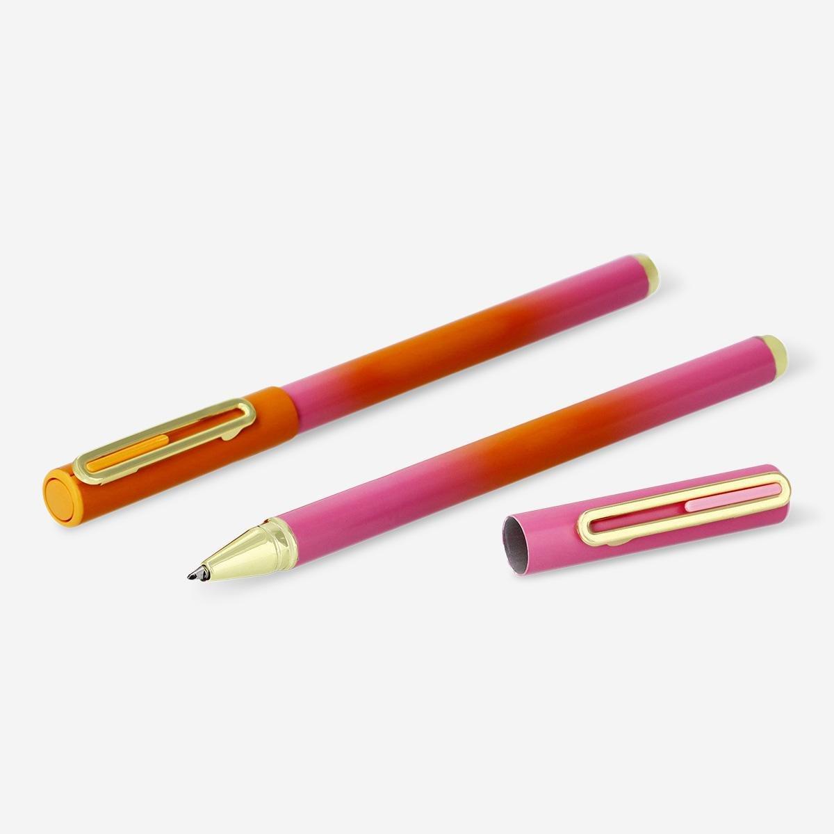 Multicolour ballpoint pen with colour gradient - 2 pieces
