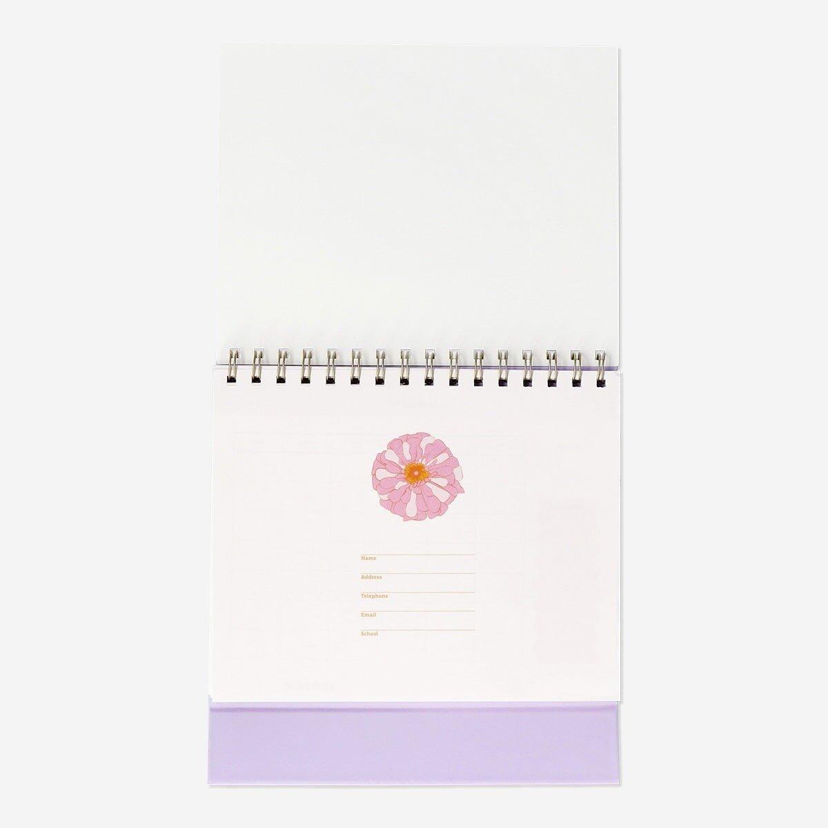 Multicolour gradient desk study planner - english