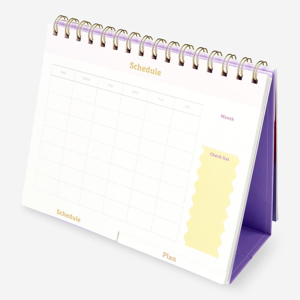 Multicolour gradient desk study planner - english