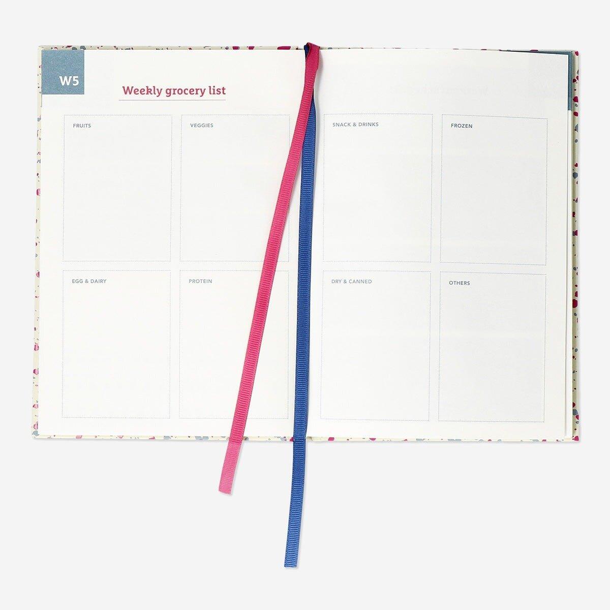 Multicolour fitness journal - English