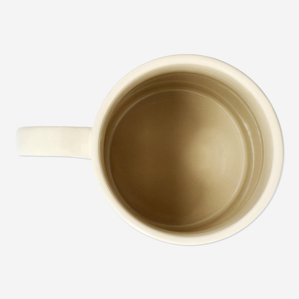 Cream giant mug with text - 1.3 l