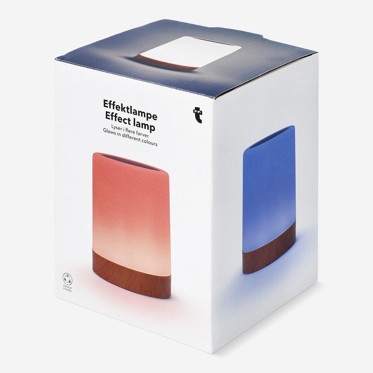 Multicolour effect lamp multiple colour settings