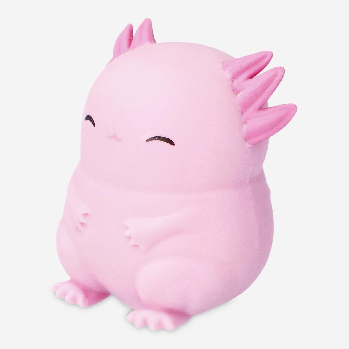 Pink squeezing axolotl toy